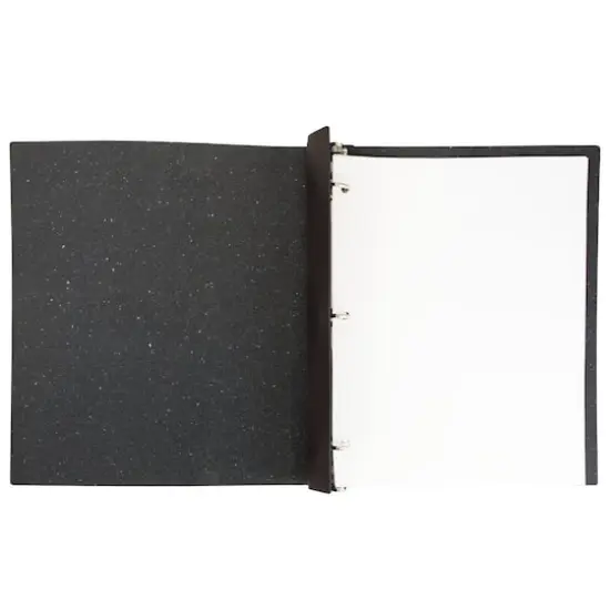 JAM Paper 0.75" Italian Leather 3-Ring Binder Dark Brown {6}