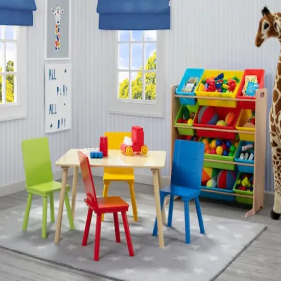 Kids Storage Organizer With 12 Plastic Bins Multi {5}