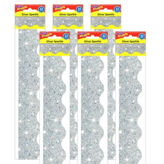 Trend Enterprises&reg; Terrific Trimmers&reg; Sparkle Borders, 195ft. Silver {1}