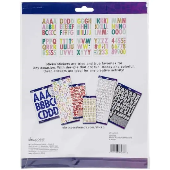 Sticko&reg; Bright Extra Large Futura Alphabet Stickers {3}