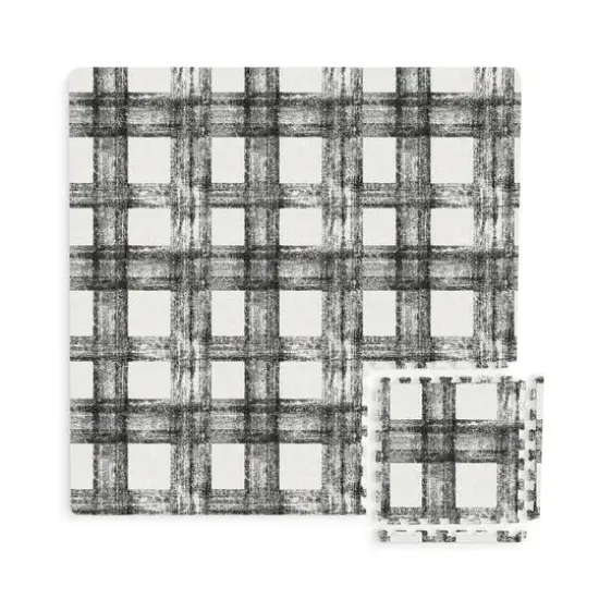 FloorPops Sawyer Plaid Interlocking Floor Tiles {6}