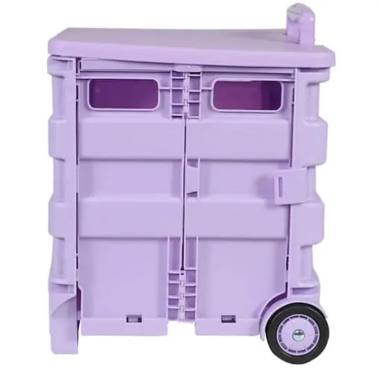 Everything Mary Collapsible Rolling Cart with Lid Purple {13}