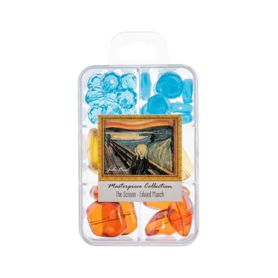 John Bead Masterpiece Collection Glass Bead Box Mix The Scream/Edvard Munch {1}