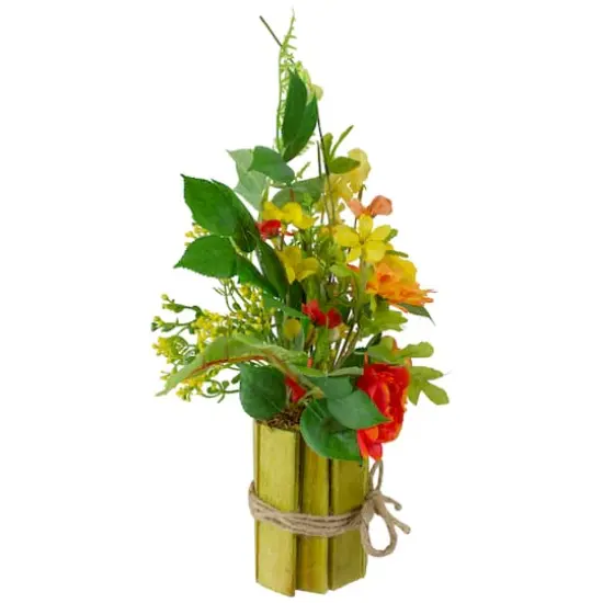 13" Potted Ranunculus & Rose Floral Spring Arrangement {5}