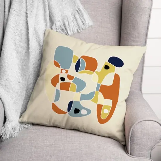 Midcentury Jumble 18" x 18" Throw Pillow {3}