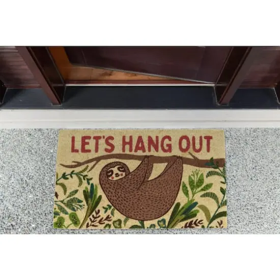 DII&reg; Let's Hang Out Sloth Doormat {4}