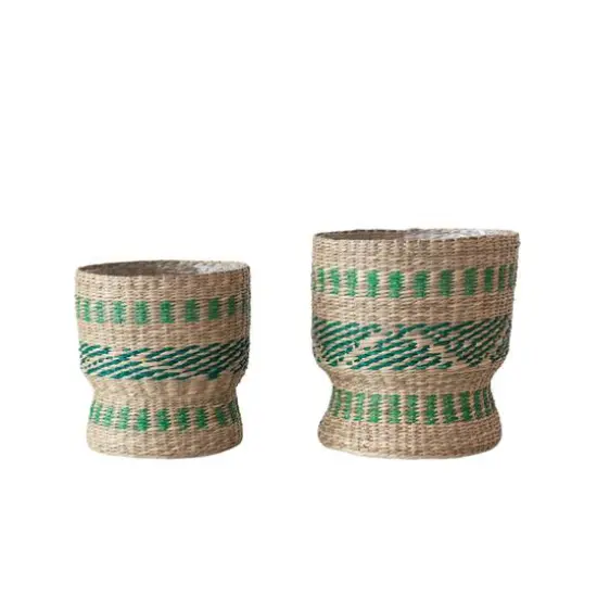 Hello Honey&reg; Green & Natural Verdant Seagrass Basket Set  {4}