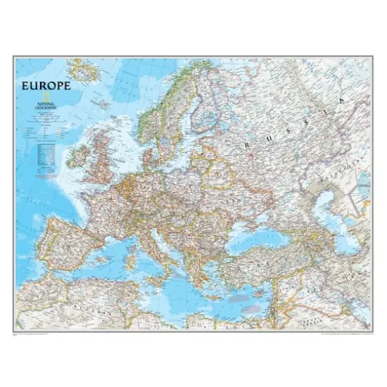National Geographic&trade; Europe Wall Map {1}
