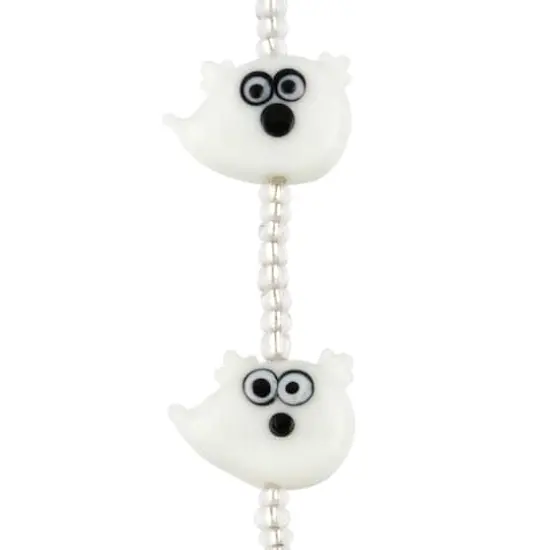 White Ghost Lampwork Glass Bead Mix by Bead Landing&trade; {1}