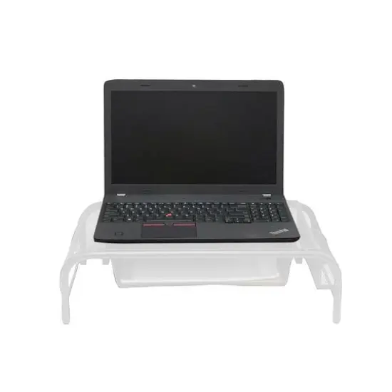 Mind Reader Metal Mesh Monitor Stand & Desk Organizer White {6}