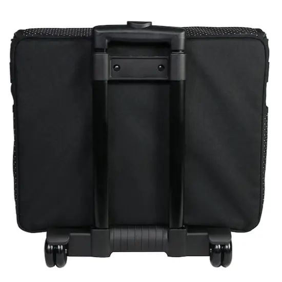 Everything Mary Collapsible Black Pin Dot Rolling Sewing Machine Tote {4}