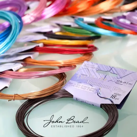 John Bead 18 Gauge Aluminum Jewelry Wire, 30ft. Light Copper {6}