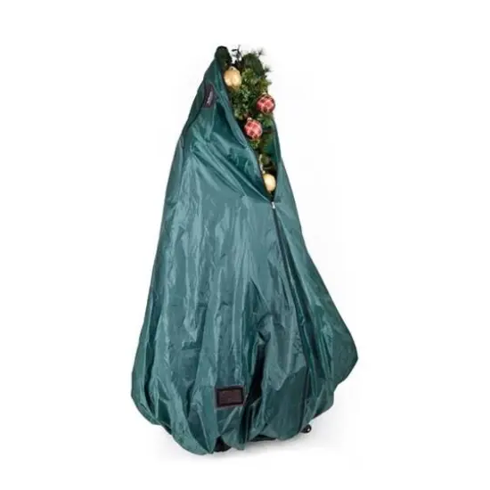 Decorated Christmas Tree Storage Bag with Rolling Stand {1}