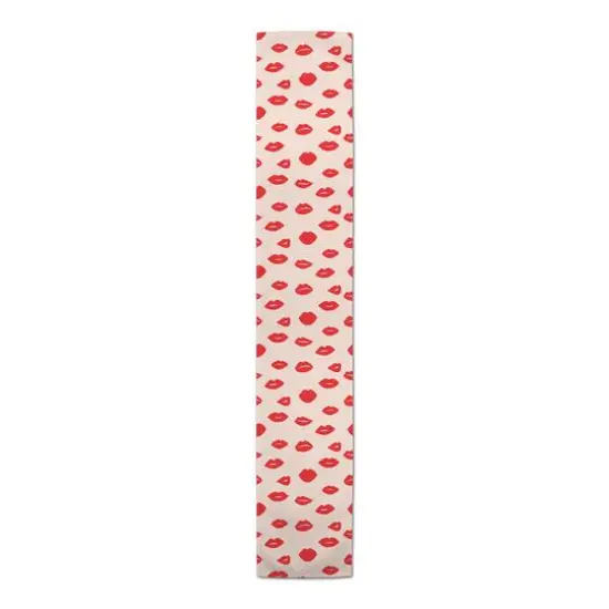 J'adore Lips Cotton Twill Runner {4}