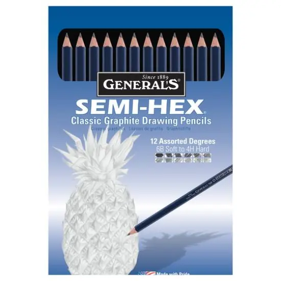 General's&reg; Semi-Hex&reg; Classic Graphite Drawing 12 Pencil Set {1}
