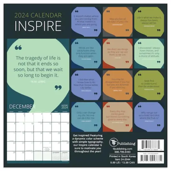 TF Publishing 2024 Inspire Mini Calendar {3}