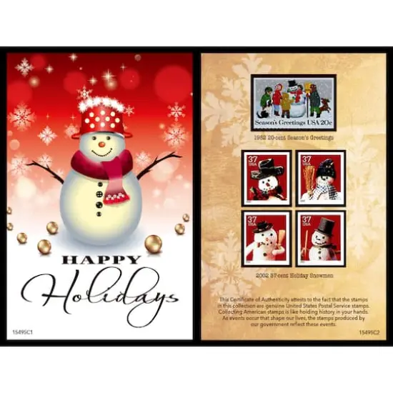 Snowman United States Postage Stamp Card {1}