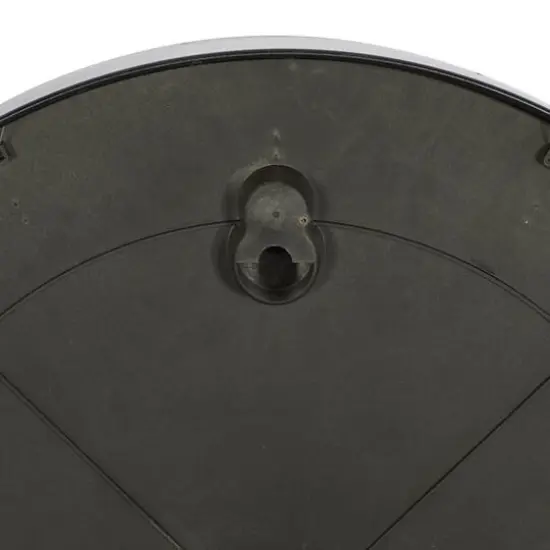 20" Glass Contemporary Wall Clock Black {6}