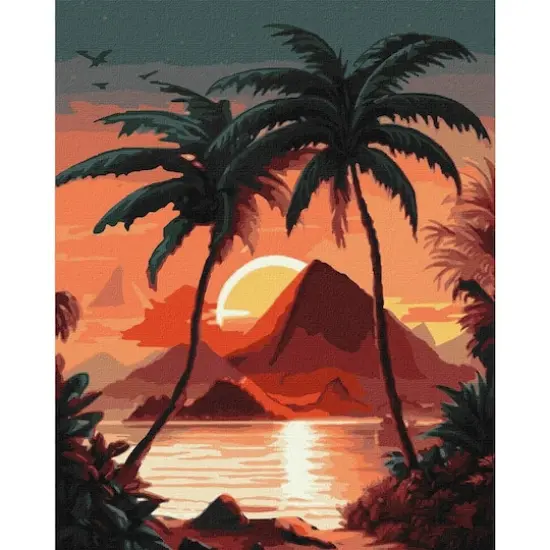 Ideyka Sunrise by the Sea Painting by Numbers Kit {3}