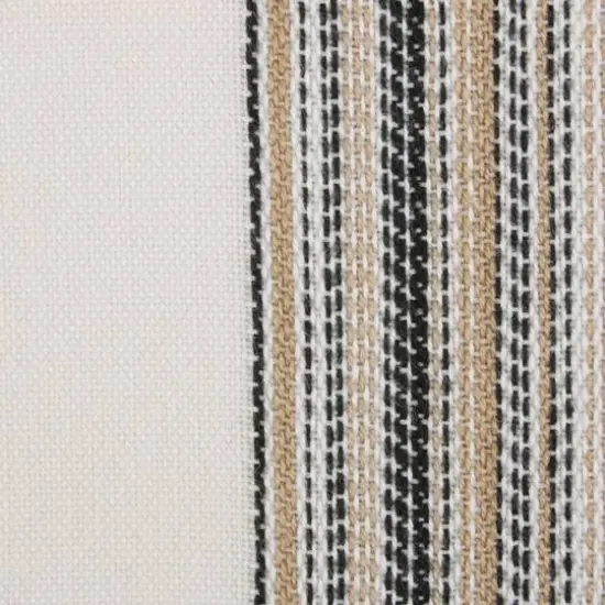 DII&reg; 20" x 20" Fringed Striped Napkins, 6ct. Black {6}