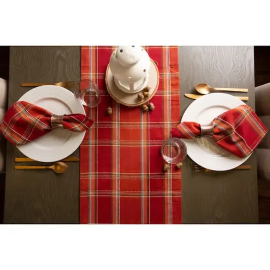 DII&reg; 72" Autumn Spice Plaid Table Runner {4}