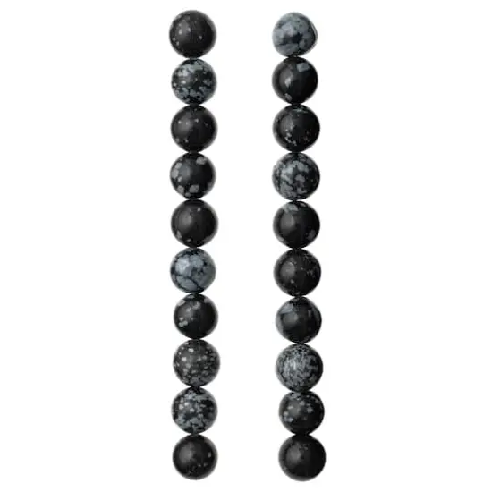 Black & Gray Jasper Round Beads, 10mm by Bead Landing&trade; {4}