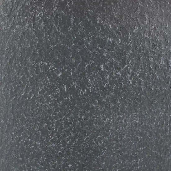 15" Black Ceramic Whitewashed Textured Vase {6}