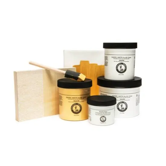 Daniel Smith Iridescent Gold Acrylic Gesso {3}