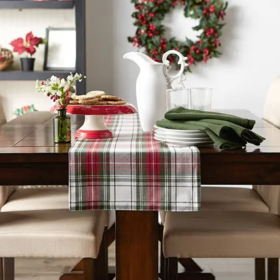 DII&reg; 72" Christmas Plaid Table Runner {4}