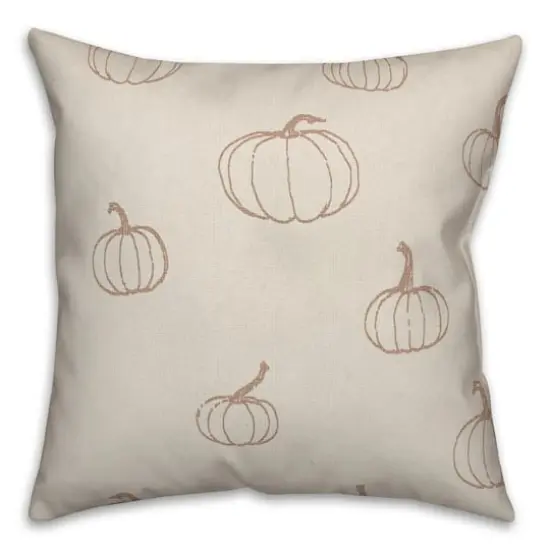Dusty Rose Mini Pumpkin Pattern Throw Pillow {1}
