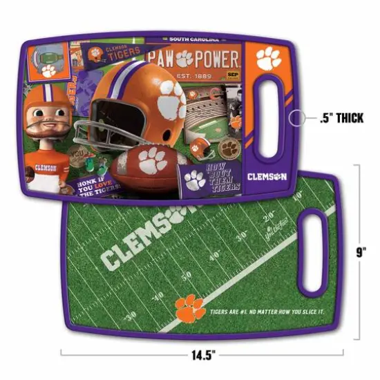 College Retro Series Cutting BoardClemson Tigers {3}