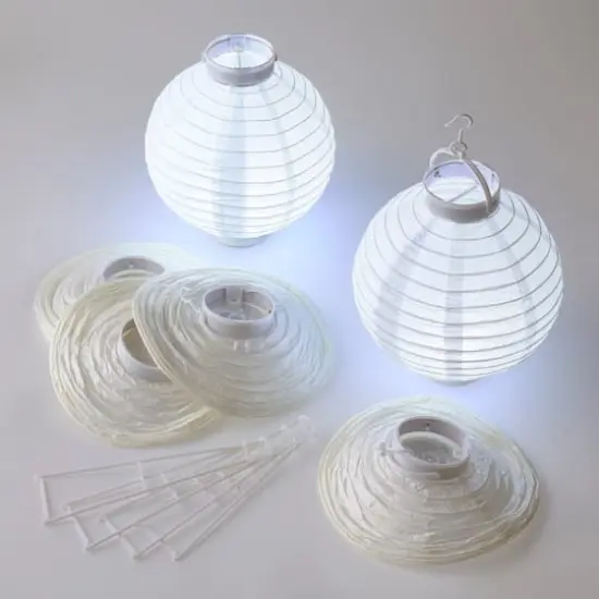 8" White Paper Lantern Set by Ashland&reg; {5}