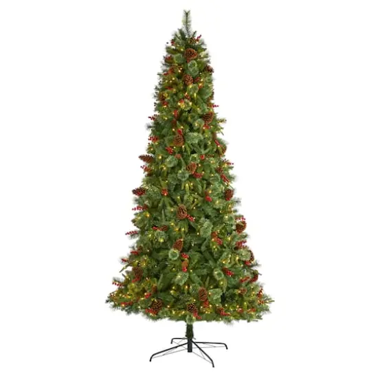 9ft. Pre-Lit Norway Mixed Pine Artificial Christmas Tree, Clear LED Lights {1}