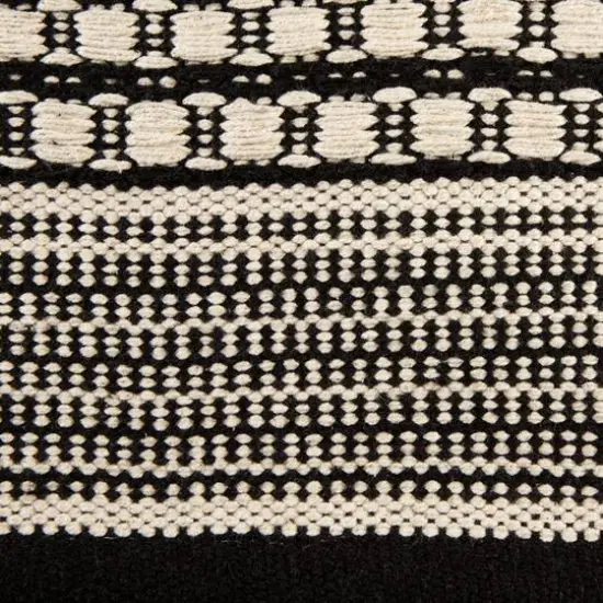 DII&reg; Black Dobby Stripe Hand-Loomed Rug, 2.5ft. x 6ft. {3}