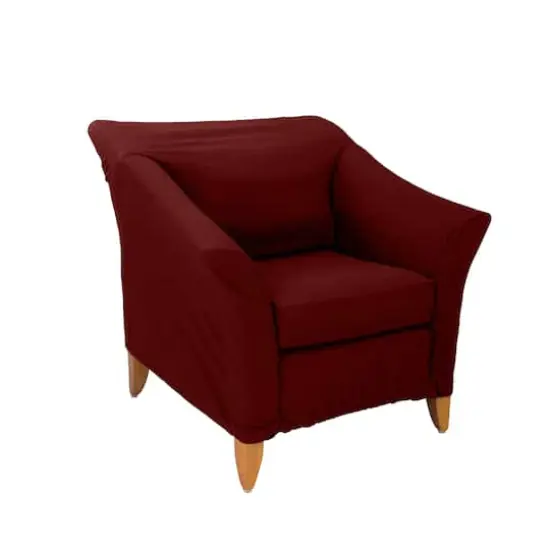 Home Details Waffle Design Chair Recliner Stretch Fit Slipcover Burgundy {6}