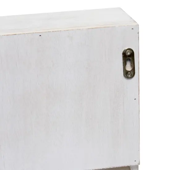 Elegant Designs Wall Mounted Wine Rack Shelf & Glass Holder White Wash {7}