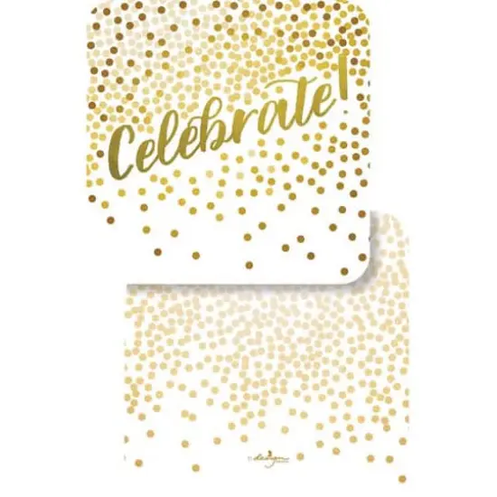 JAM Paper Golden Sparkle Celebrate Coasters, 6ct. {1}