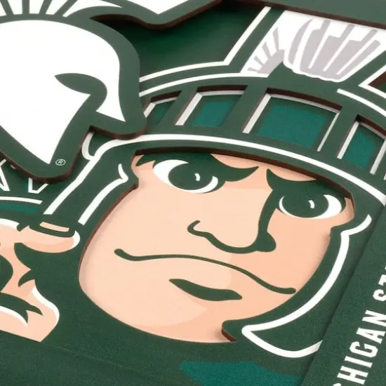 College 3D Logo Series Wall Art Michigan State Spartans {6}