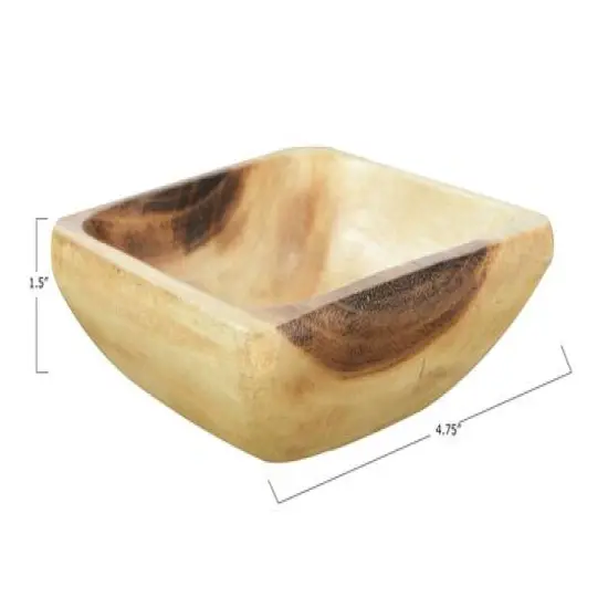 Hello Honey&reg; Square Acacia Wood Bowl Set {5}
