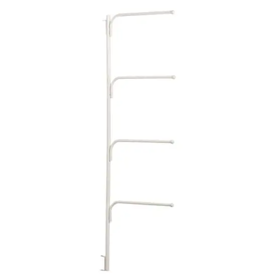 Household Essentials HINGE-IT Clutterbuster Family Towel Bar White {1}