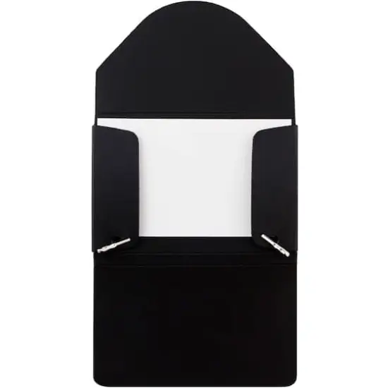 JAM Paper Black Plastic Business Card Holder Case with Round Flap {5}
