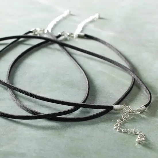 Black Suede Cording Necklace by Bead Landing&trade; {3}