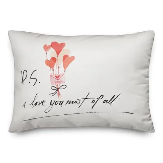 Valentines Balloons 14" x 20" Throw Pillow {1}