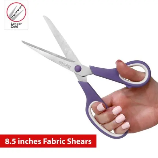 SINGER&reg; Multi-Size Purple 9 Piece Comfort Grip Scissor Set {8}