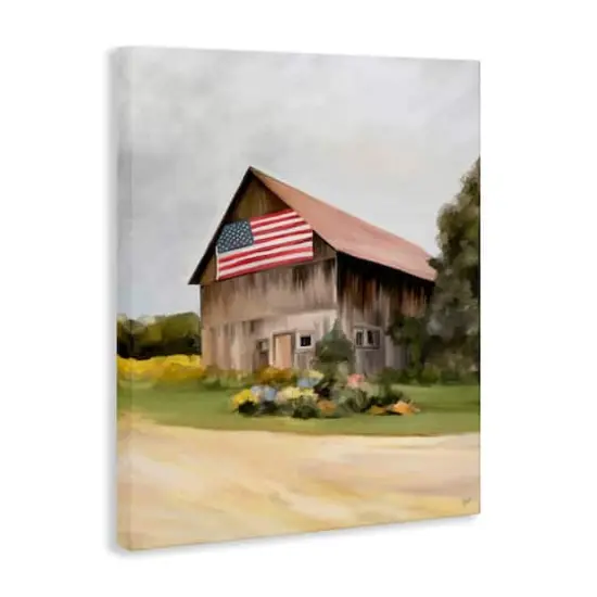Stupell Industries Rural Americana Home Countryside Farm Flag Painting Canvas Wall Art {4}