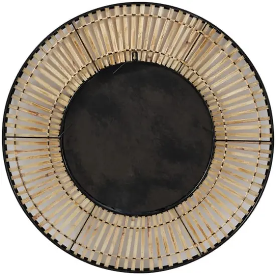 Brown Metal Handmade Weaved Frame Wall Mirror 28" x 1" x 28" {5}