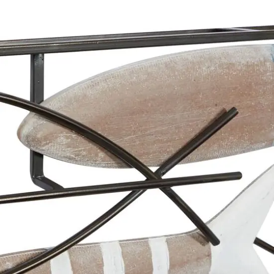 Black Metal Coastal Wall Decor 21" x 39" x 2" {4}