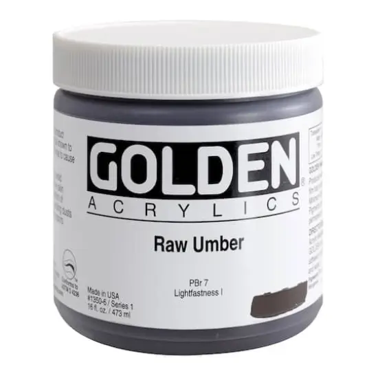 Golden&reg; Heavy Body Acrylic Paint, 16oz. Raw Umber {1}