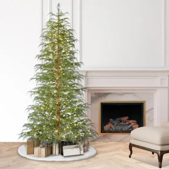 7.5ft. Pre-Lit Cypress Artificial Christmas Tree, Warm White LED Lights {3}