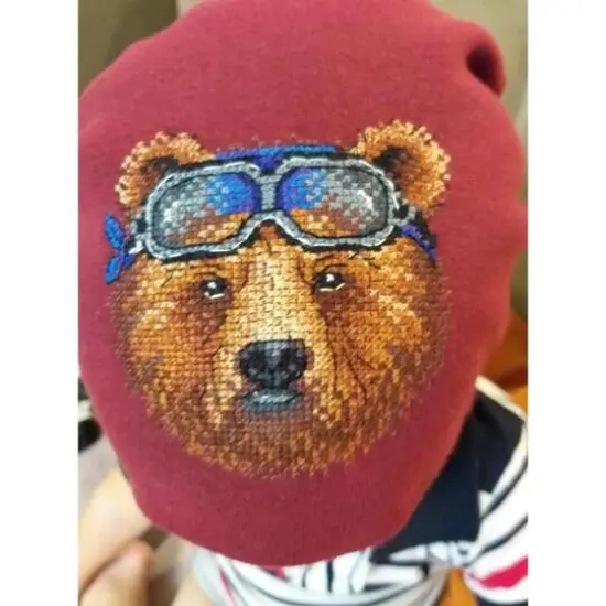 MP Studia Bear Cross Stitch On Clothes Kit {9}